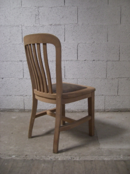 Vintage Oak (Sablé) & Leather Chair 223